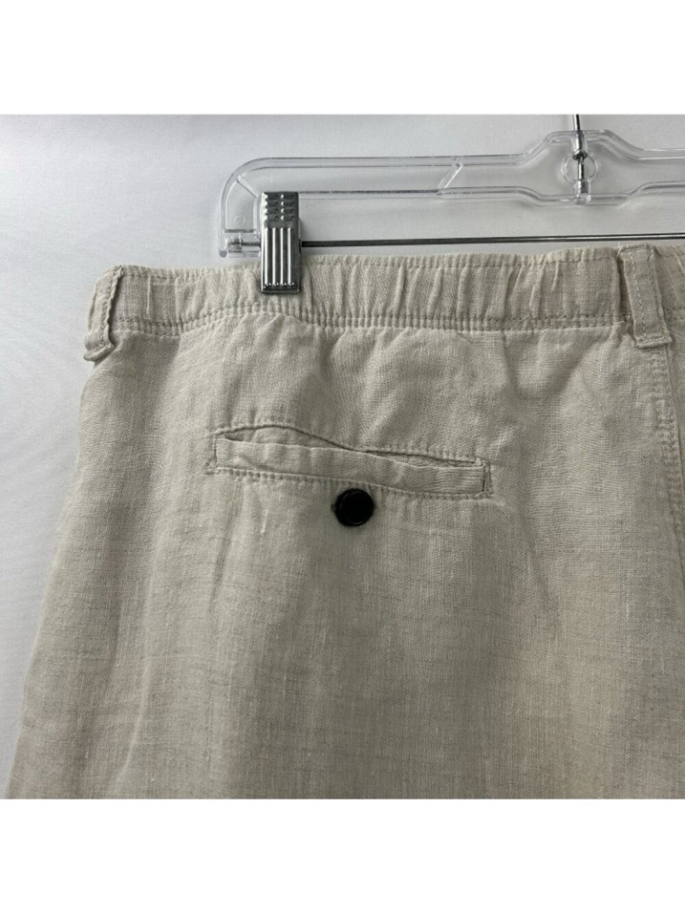 Tommy Bahama Pants Loose Cargo Beach Men’s XL 100% Linen Lounge Y2K Baggy Beige - Picture 14 of 14